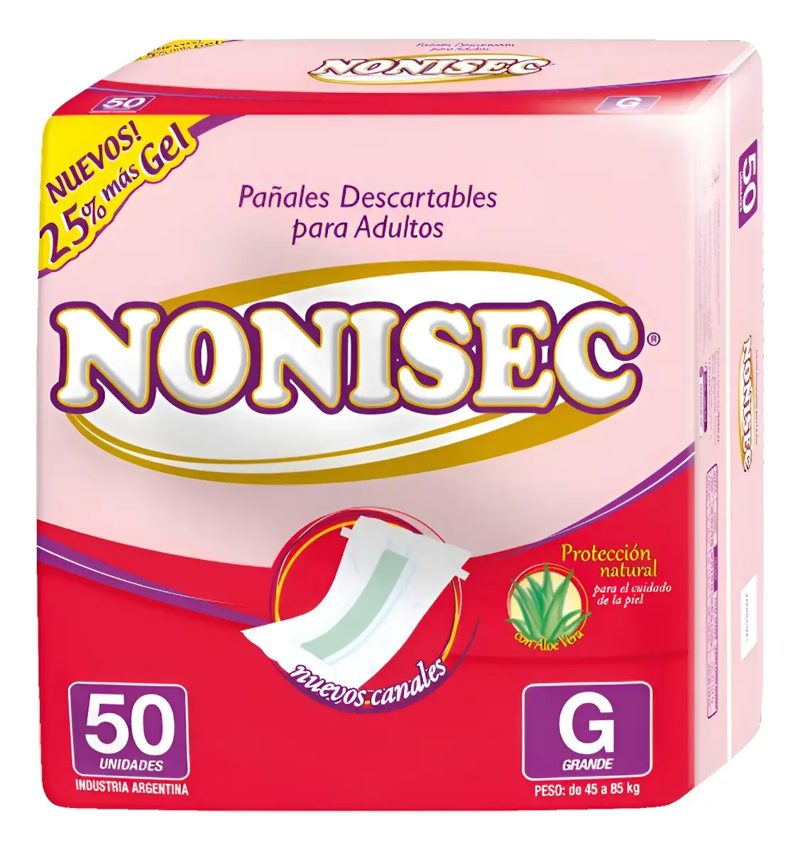Pañales Para Adultos Nonisec Clásico talle Grande (L) x50 Un.