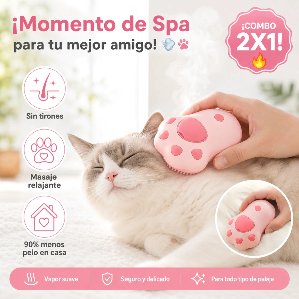 Pack x2 Cepillos a Vapor Pro para Mascotas ENVIO GRATIS a todo el país!